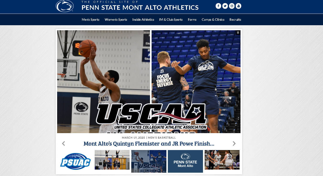 Penn State Mont Alto Launches New and Fresh Website Redesign Powered by PrestoSports